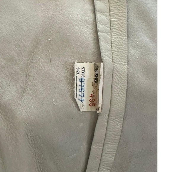 Arthur Norgard Birch Creek Vintage Leather Trench Coat Womens Beige Long - Picture 10 of 10